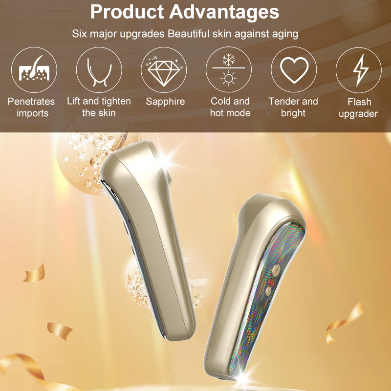 Aolemon Mutifuncational Beauty Device- Hot & Cold Facial Massager Anti-aging Winkle Reduction & Spot Improvement Skin Beauty Equipment