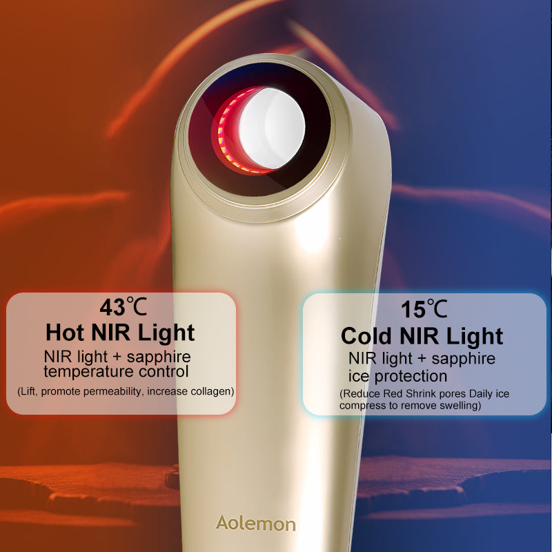 Aolemon Mutifuncational Beauty Device- Hot & Cold Facial Massager Anti-aging Winkle Reduction & Spot Improvement Skin Beauty Equipment