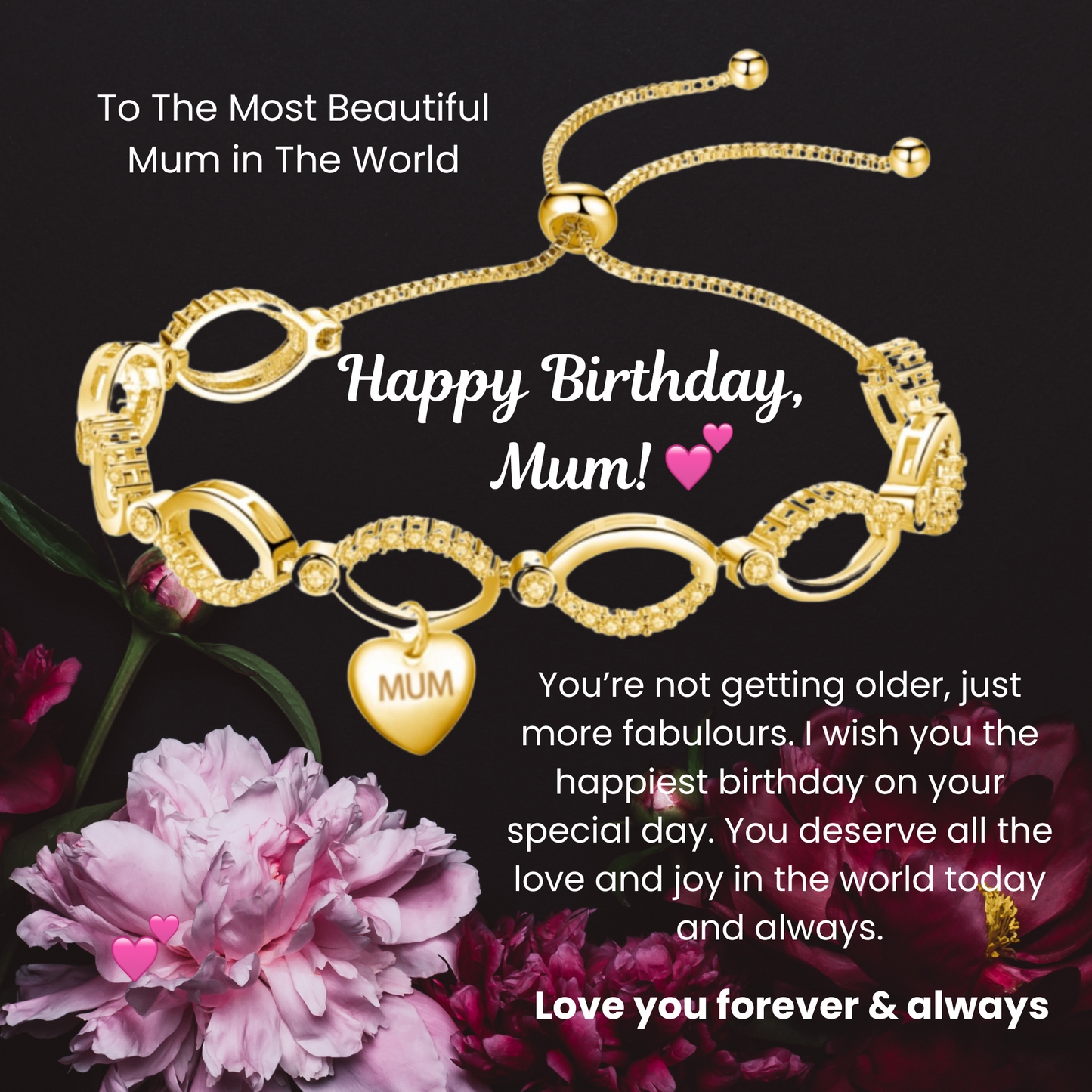 Multi-Link Infinity Mum Bracelet with Message Card
