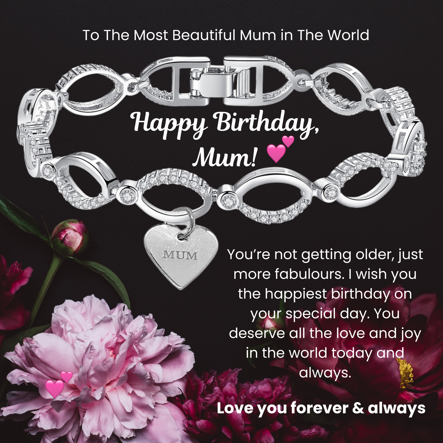 Multi-Link Infinity Mum Bracelet with Message Card