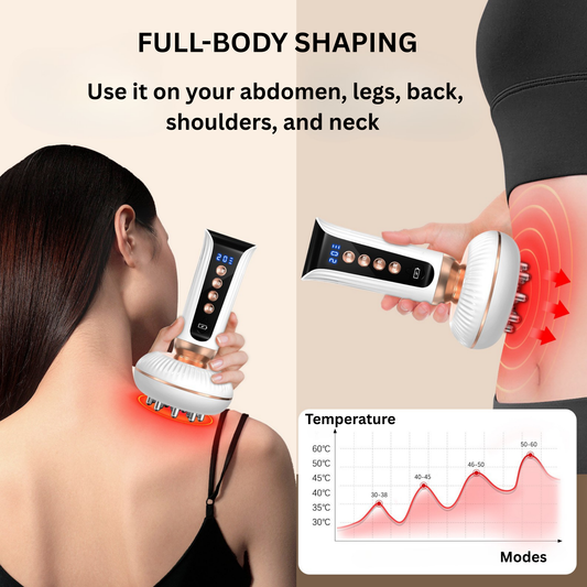 Heated Electric Meridian Therapy Gua Sha EMS Massager for Body Slimming