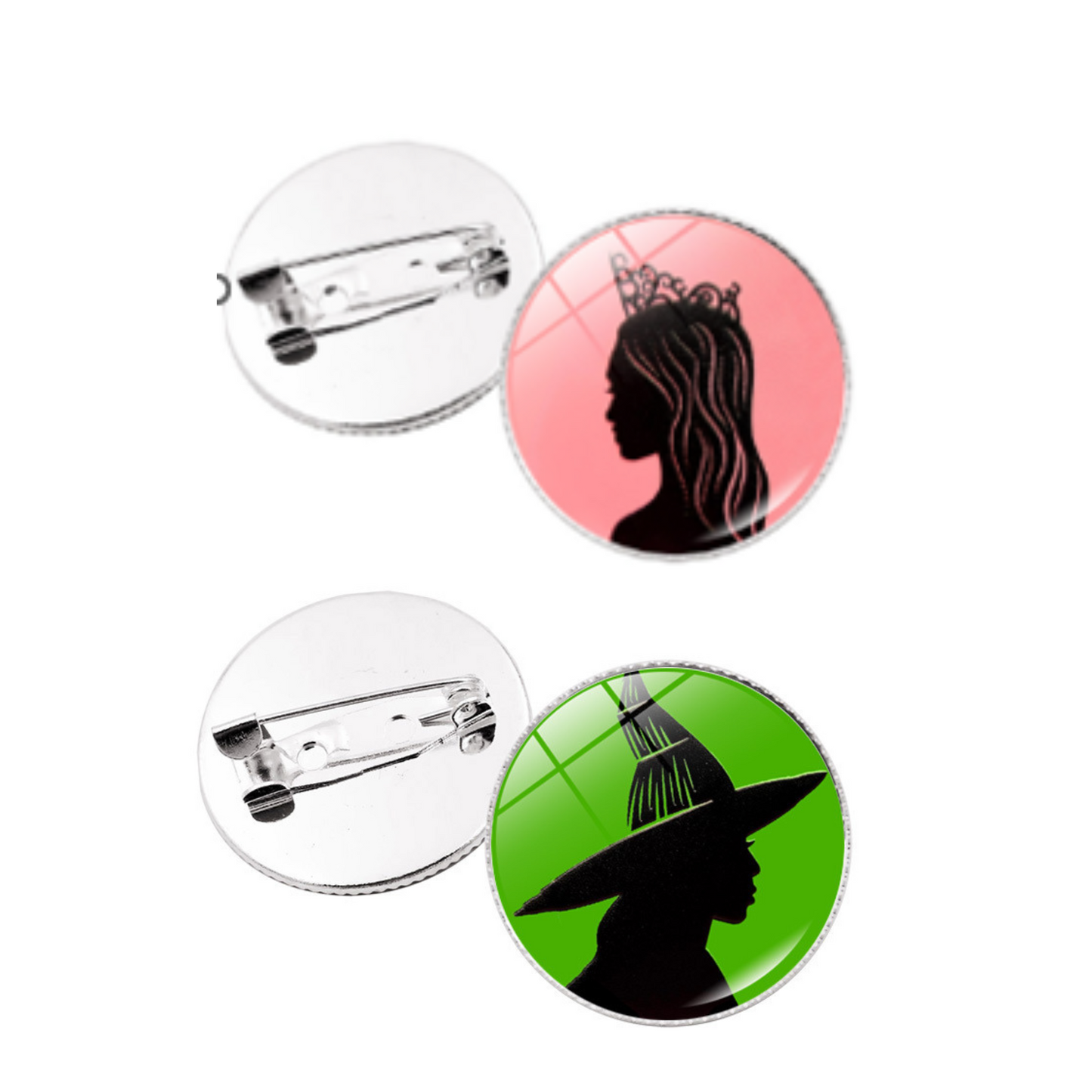 Wicked Witch Inspired Elphaba & Glinda Friendship Pin 2pcs