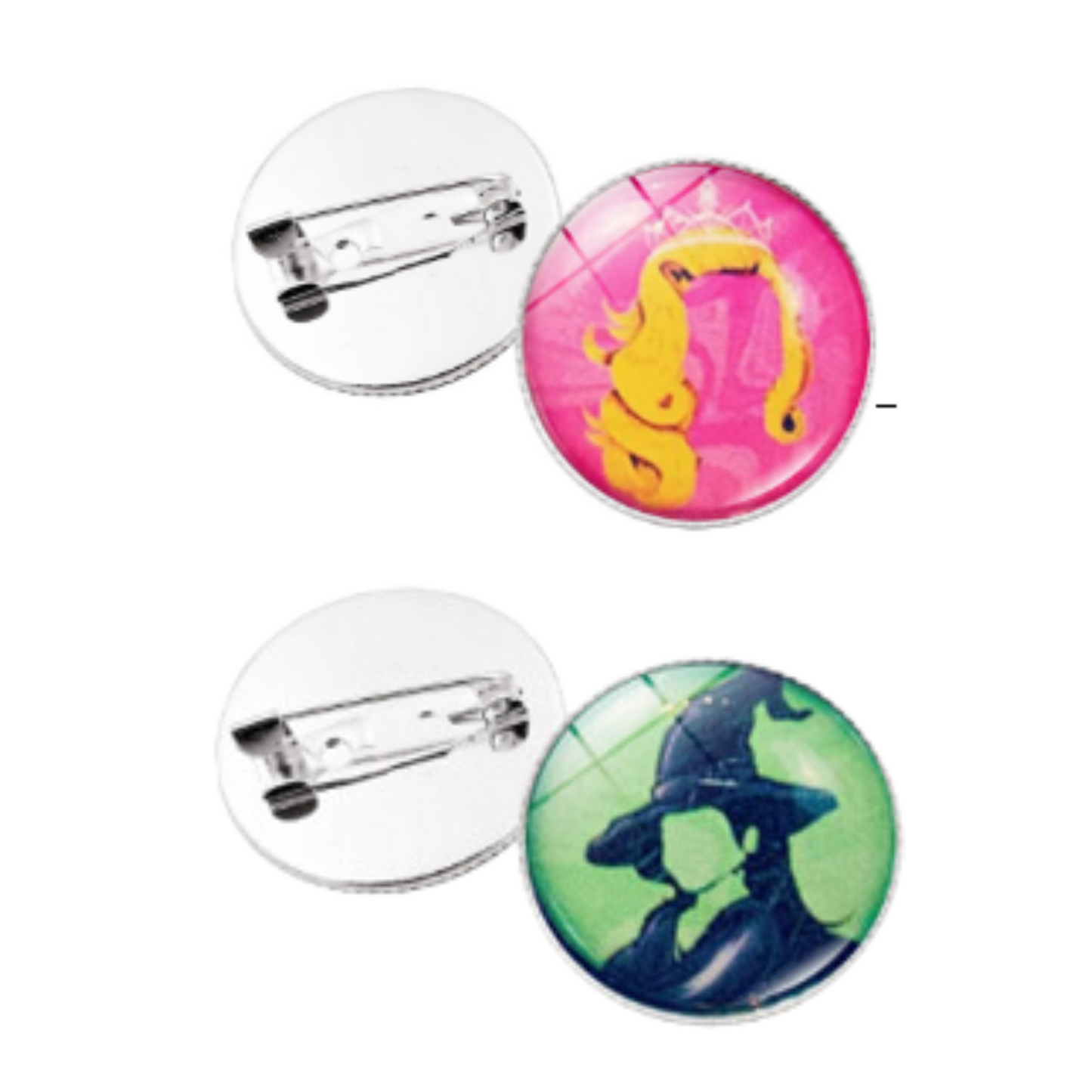 Wicked Witch Inspired Elphaba & Glinda Friendship Pin 2pcs