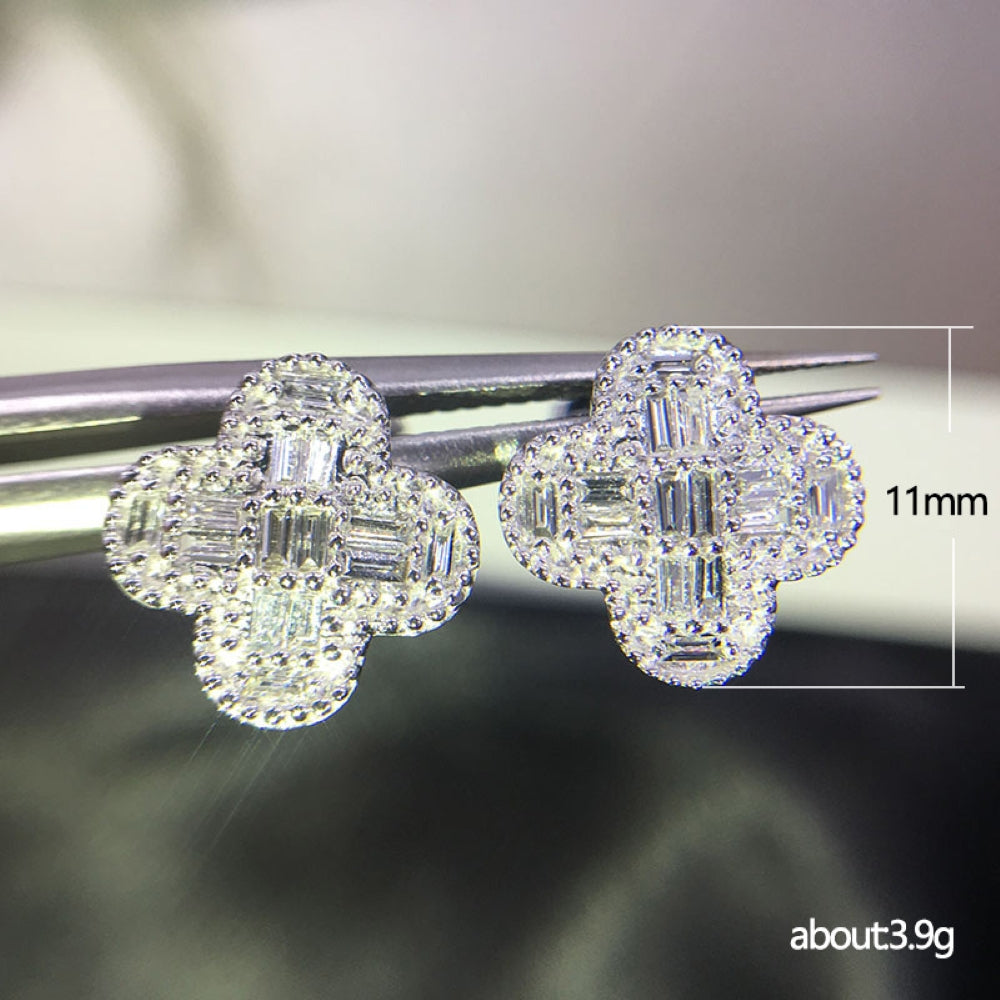 T-square design stud earrings