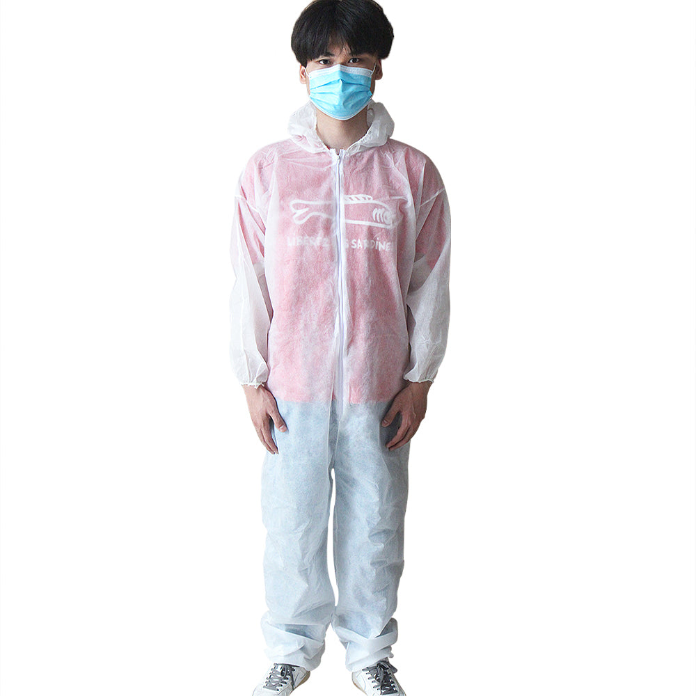 White Hazmat Suit PPE Protection Suit Disposable With Hood Bulk Buy 10/50/100/200pc