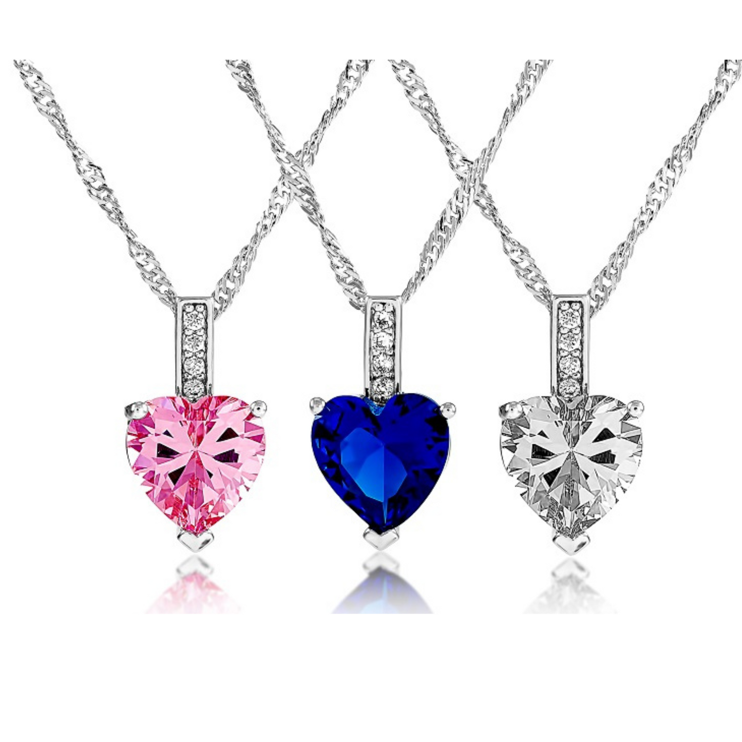 Beautiful Heart Cut Zircon Pendant Necklace