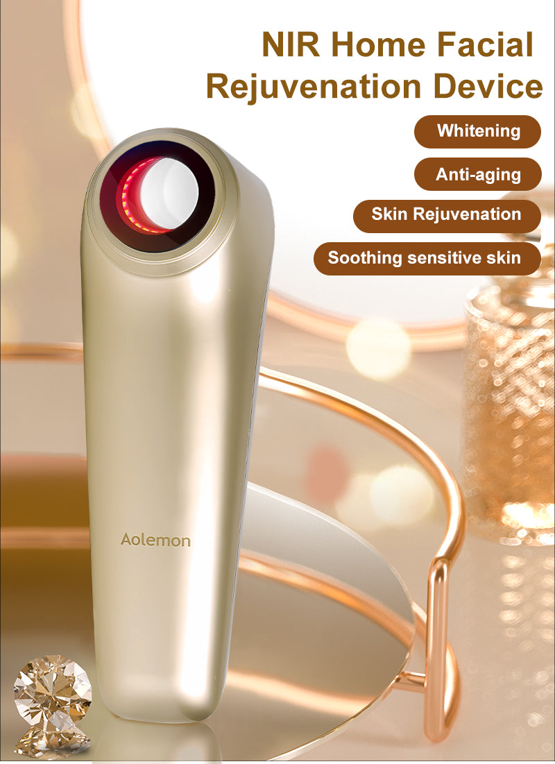 Aolemon Mutifuncational Beauty Device- Hot & Cold Facial Massager Anti-aging Winkle Reduction & Spot Improvement Skin Beauty Equipment