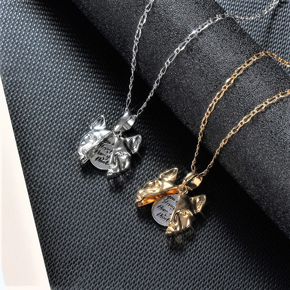 Engraved Pendant Necklace with an Animal Theme