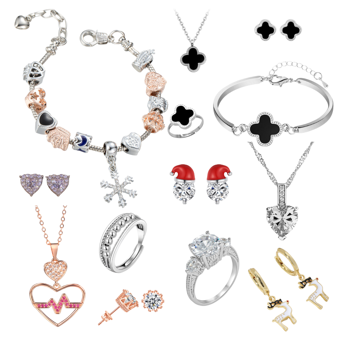 🎄 Countdown to Christmas with Elegance: 24-Piece Jewellery Advent Calendar for Women 🎁