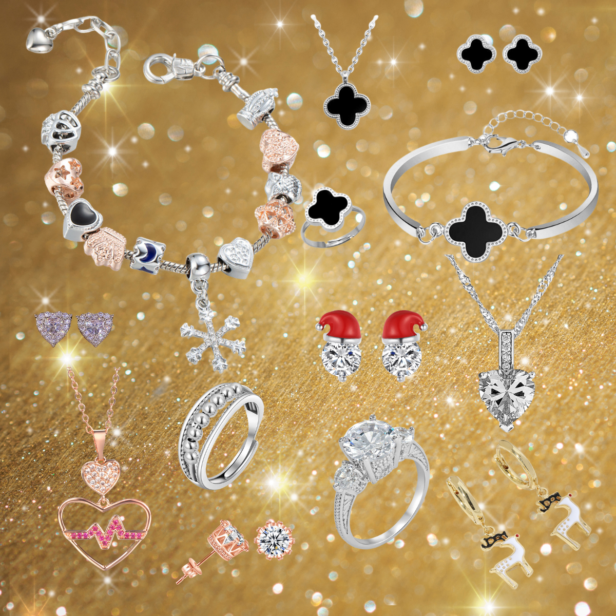 🎄 Countdown to Christmas with Elegance: 24-Piece Jewellery Advent Calendar for Women 🎁