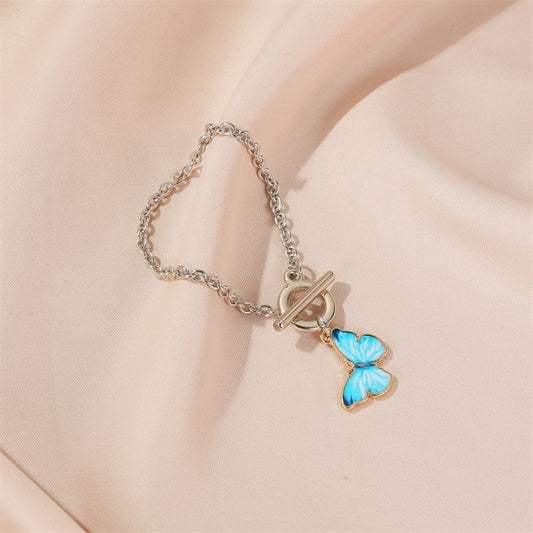 Turquoise Butterfly Chain Bracelet