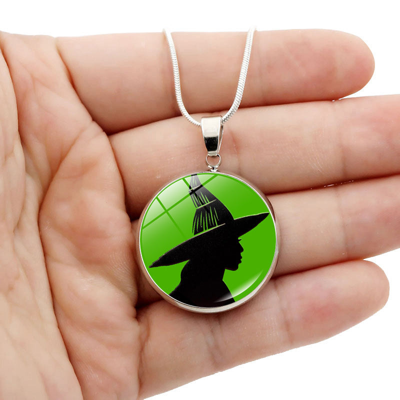 Wicked Witch Inspired Elphaba & Glinda Friendship Stainless Steel Long Necklace