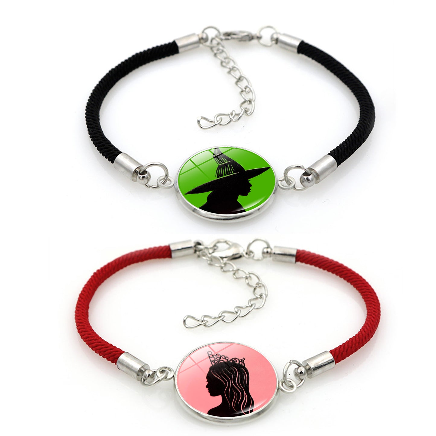 Wicked Witch Inspired Elphaba & Glinda Friendship Rope Bracelets 2pcs