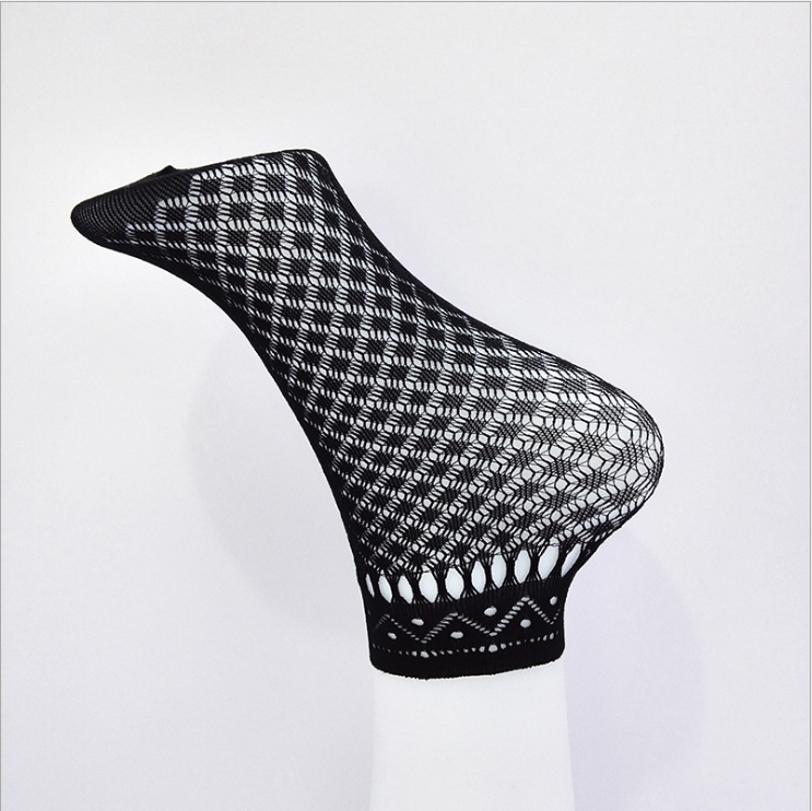 Women's Sexy Mesh Nylon Short Socks With Lace