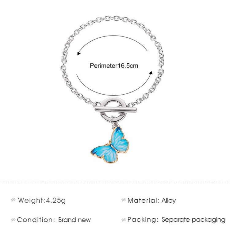 Turquoise Butterfly Chain Bracelet