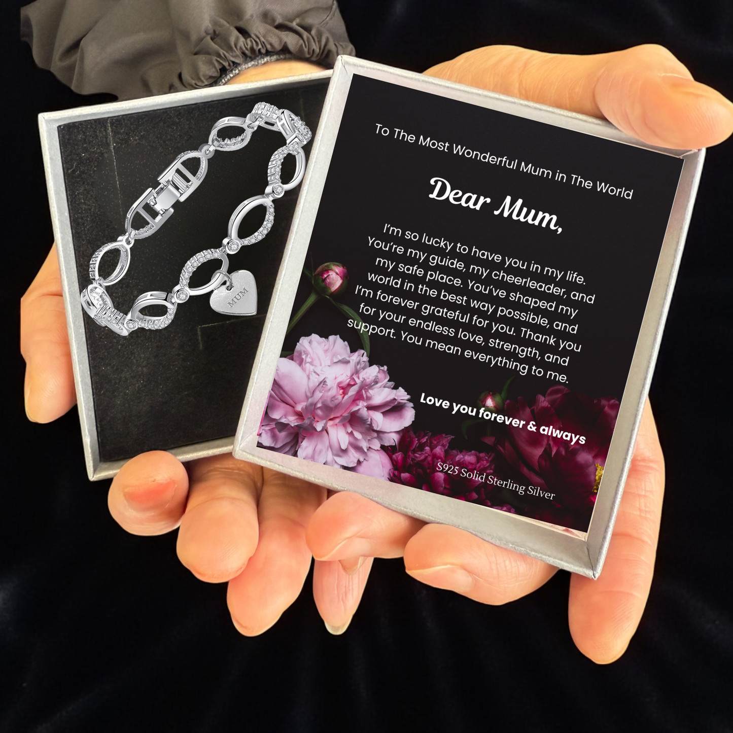 Multi-Link Infinity Mum Bracelet with Message Card
