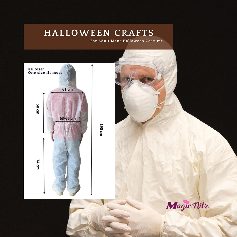 White Hazmat Suit PPE Protection Suit Disposable With Hood Bulk Buy 10/50/100/200pc