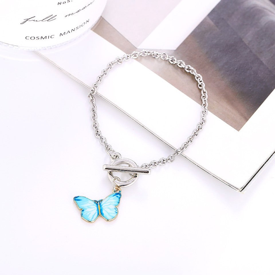 Turquoise Butterfly Chain Bracelet