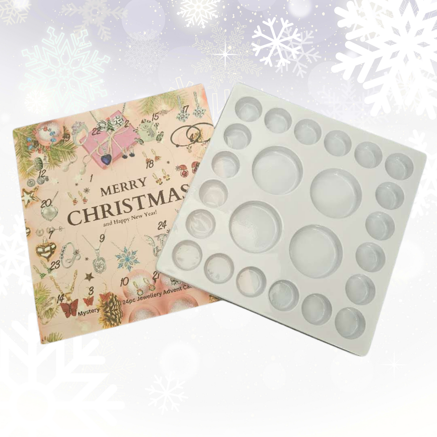 ๐ Create Magical Moments: 24-Window Empty Advent Calendar Box with Mold Set ๐