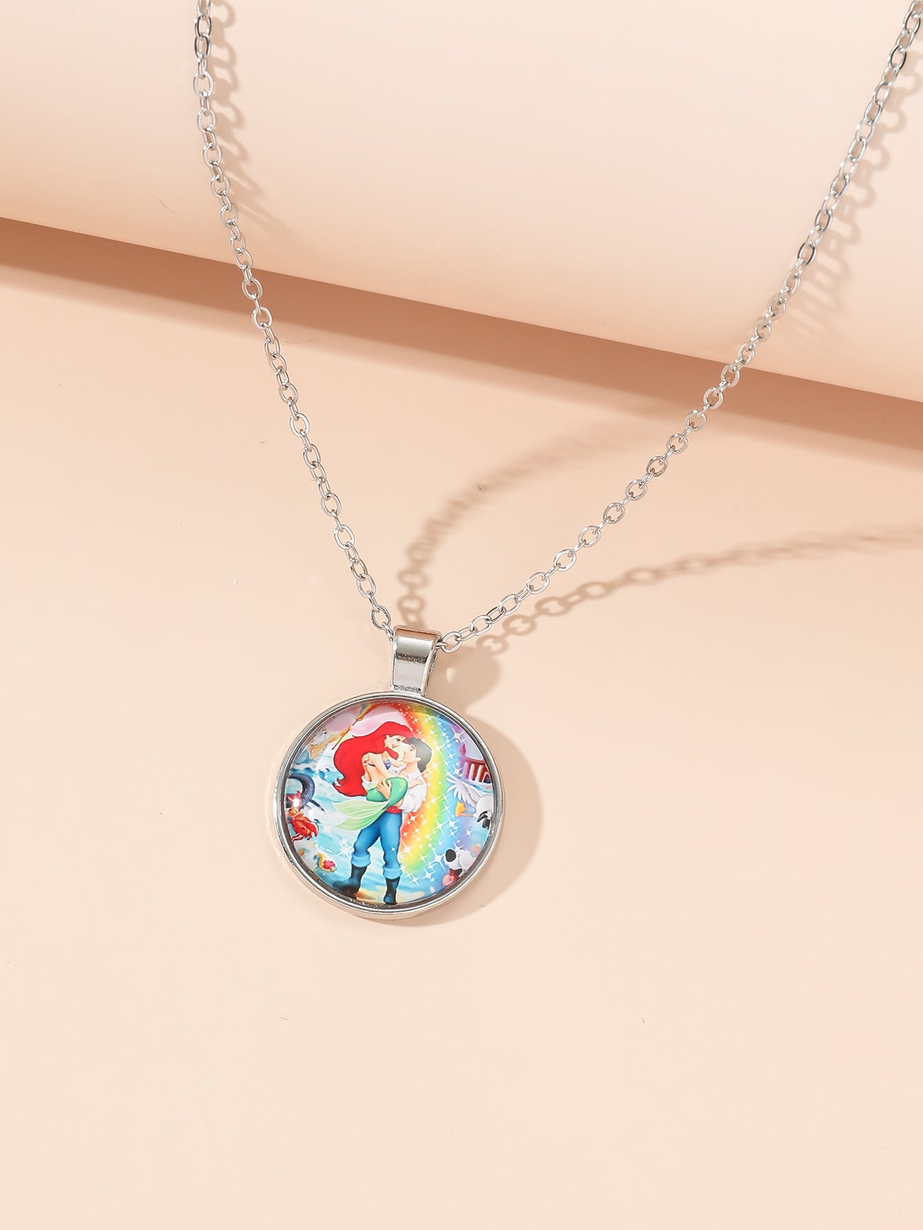 The Little Mermaid Ariel and Eric Pendant Necklace