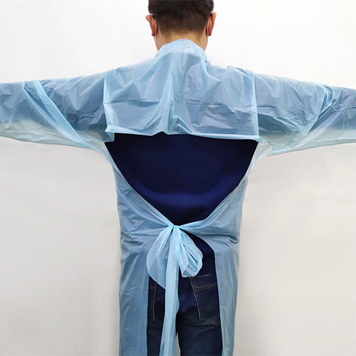 50pc Waterproof Dental Hairdresser Disposable Protective Gown Apron Thumb-Loops
