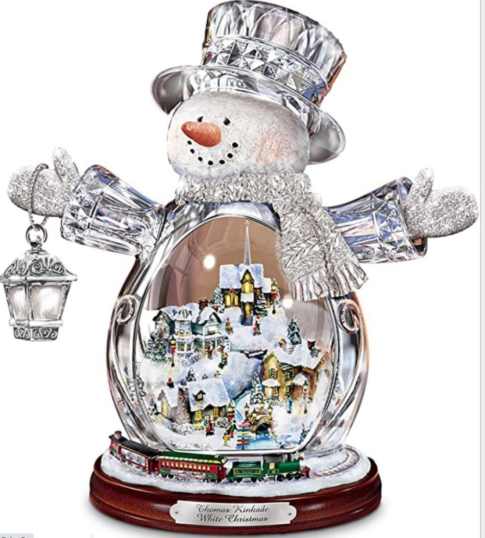 2pcs/Pack Christmas 3D Window Stickers – Santa & Snowman Holiday Decorations for Home or Shop