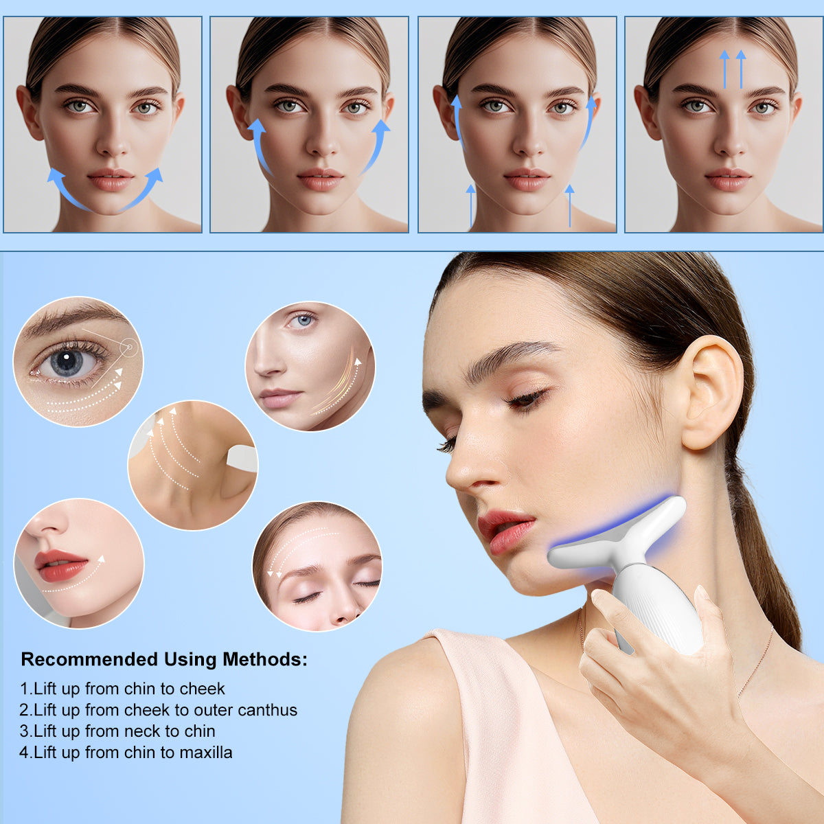 Aolemon Face & Neck Lifting Massager - At-Home Skin Tightening & Anti-Aging Device