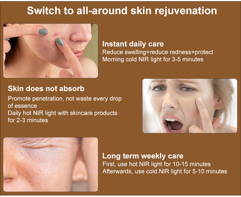 Aolemon Mutifuncational Beauty Device- Hot & Cold Facial Massager Anti-aging Winkle Reduction & Spot Improvement Skin Beauty Equipment