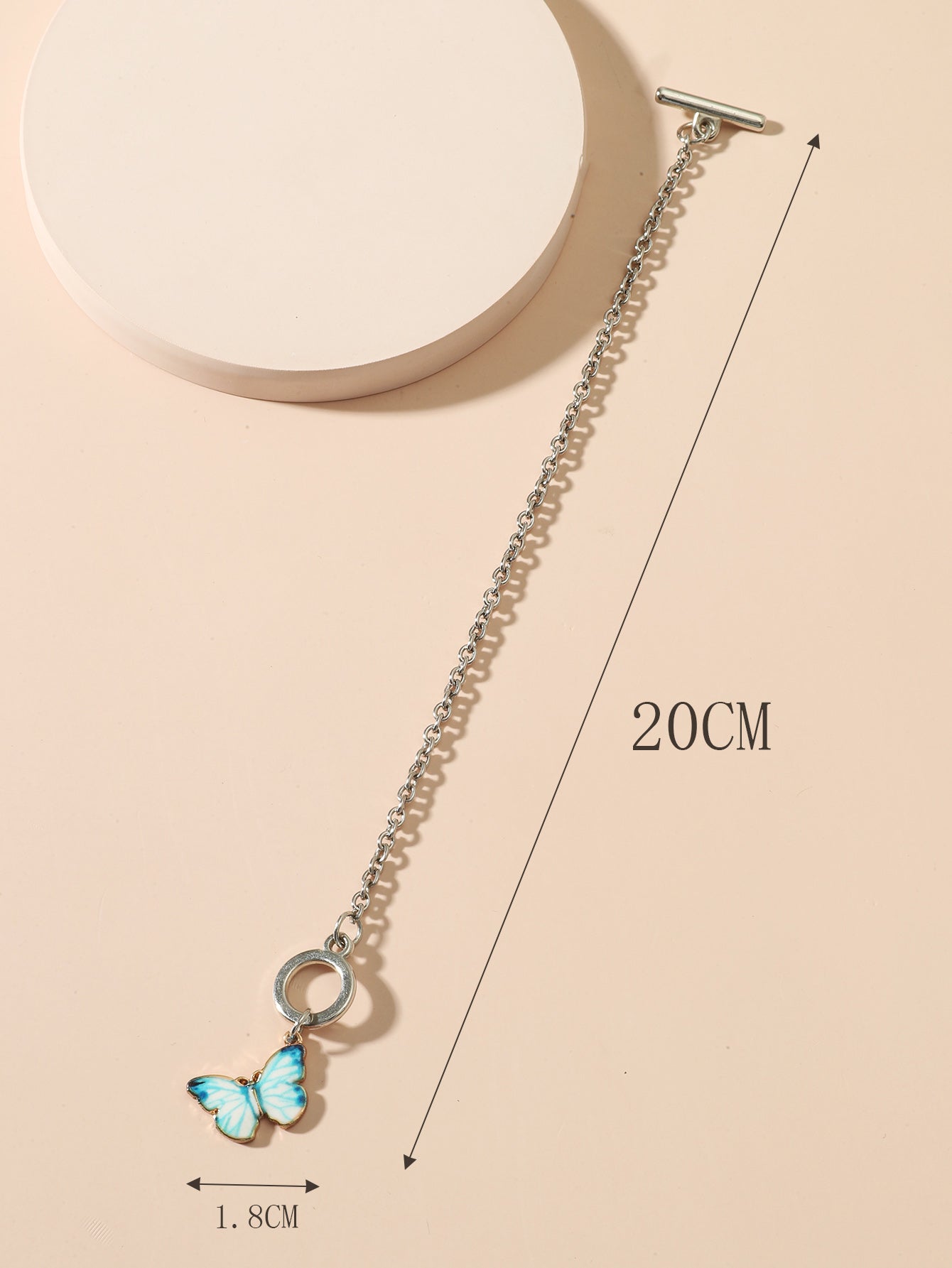 Turquoise Butterfly Chain Bracelet