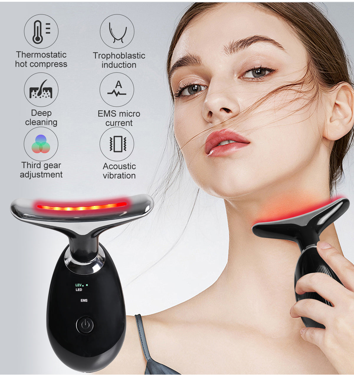 Aolemon Face & Neck Lifting Massager - At-Home Skin Tightening & Anti-Aging Device