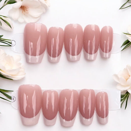 Medium Coffin White French Tip