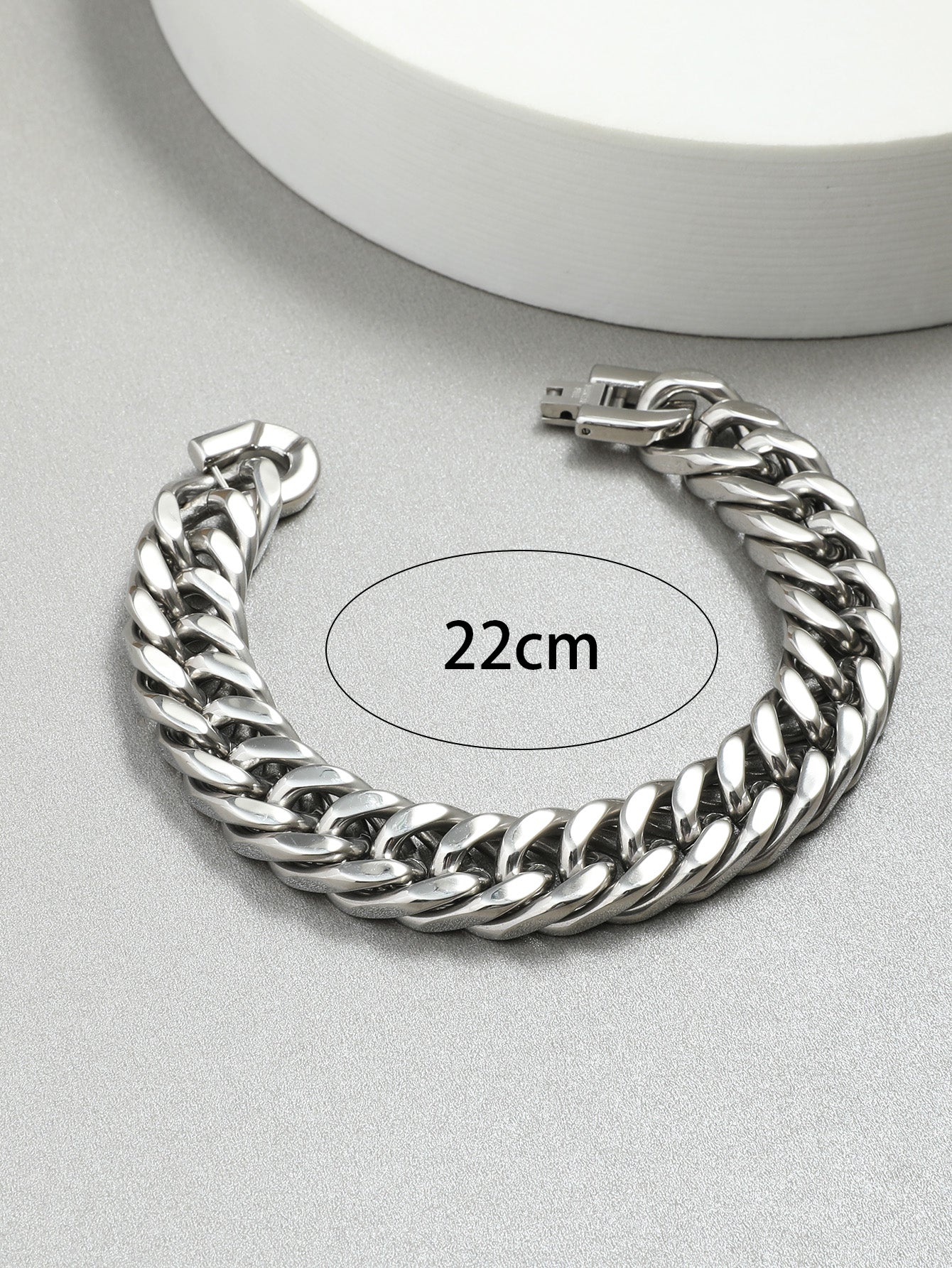 Men Stainless Steel Silver Tone Bracelet