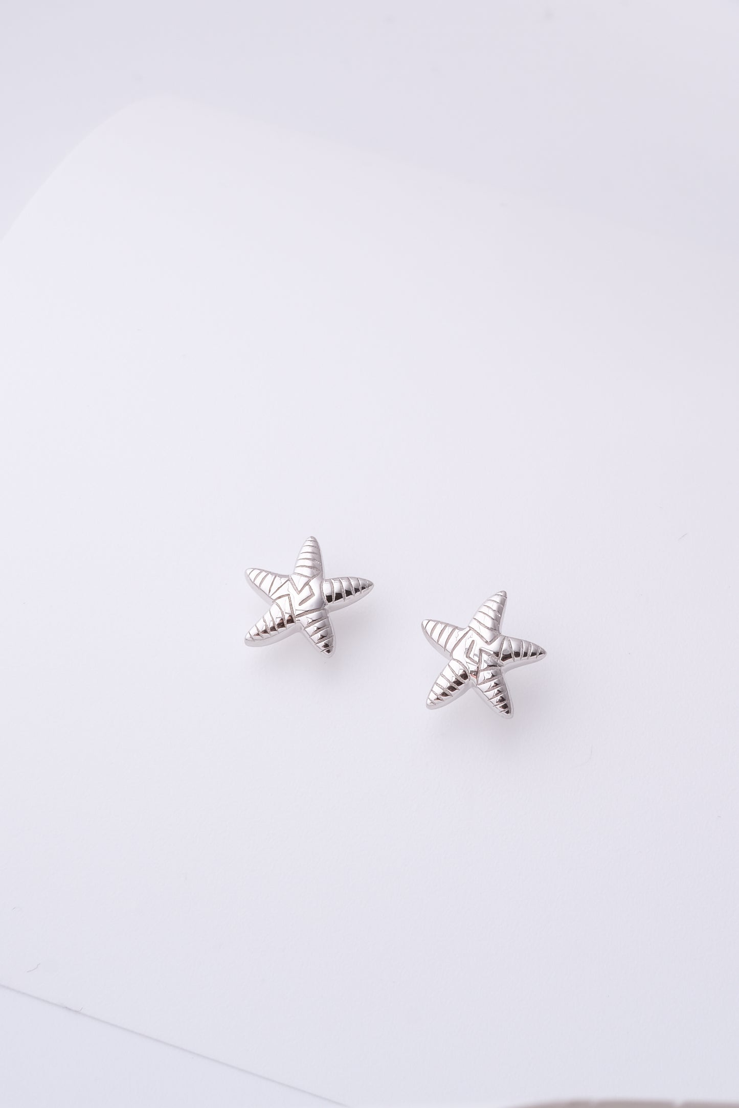 Sterling Silver Starfish Stud Earrings Solid S925 Hallmark