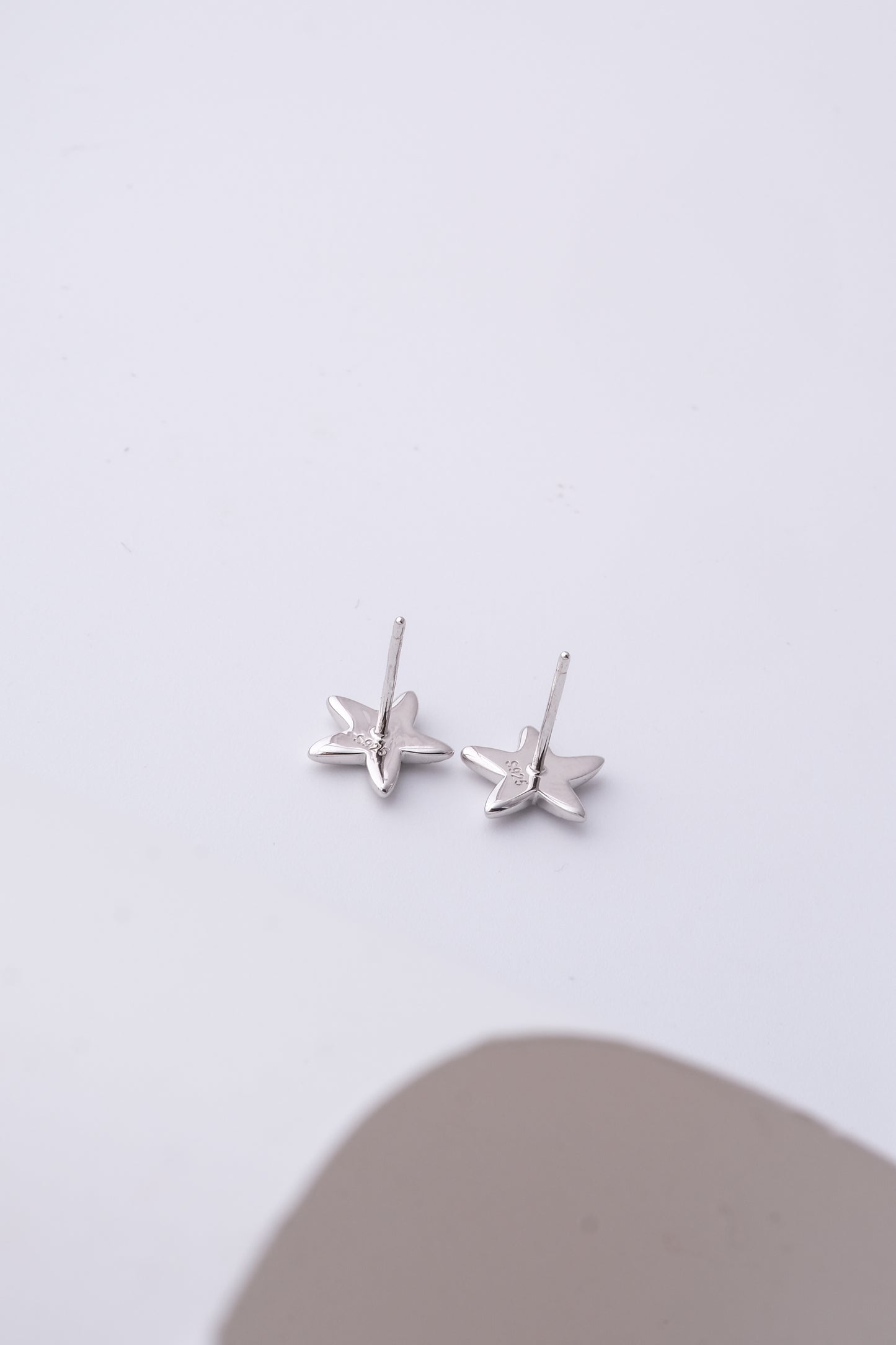 Sterling Silver Starfish Stud Earrings Solid S925 Hallmark