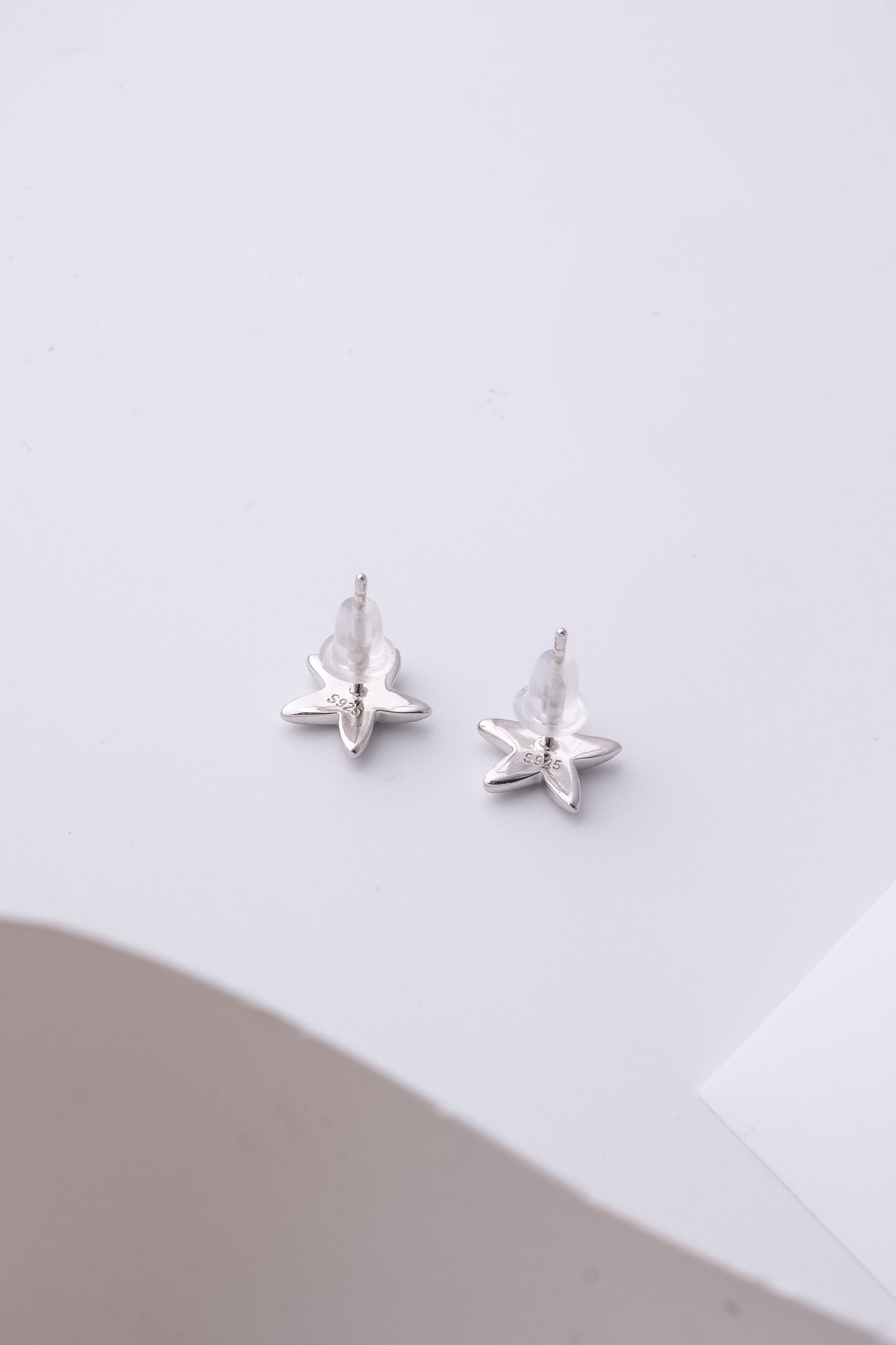 Sterling Silver Starfish Stud Earrings Solid S925 Hallmark