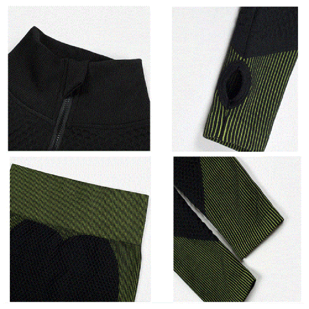 3 Pieces Yoga Gym Set Women Fitness Suit Leggings Jacket Bra in Olive Green & Black