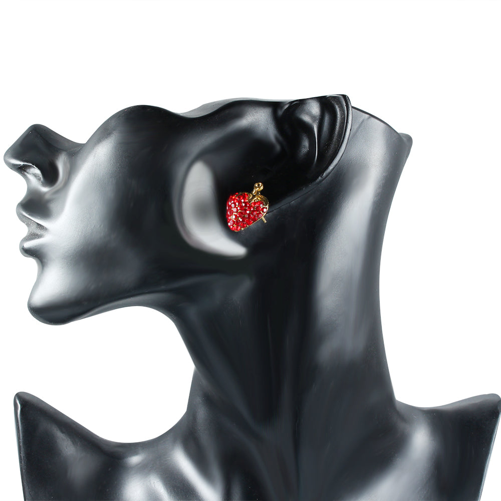 Strawberry Stud Clip On Earrings