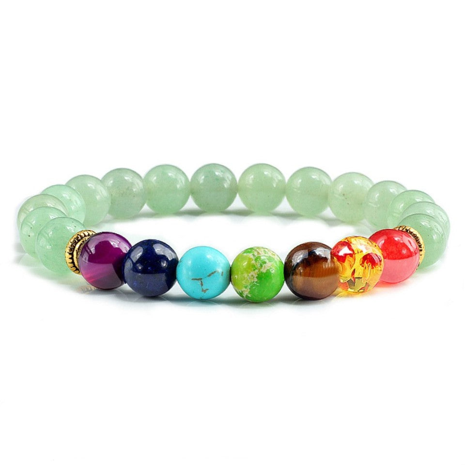 Unisex Men Women lava 7 chakra stone colourful Bead bracelet 8mm beads
