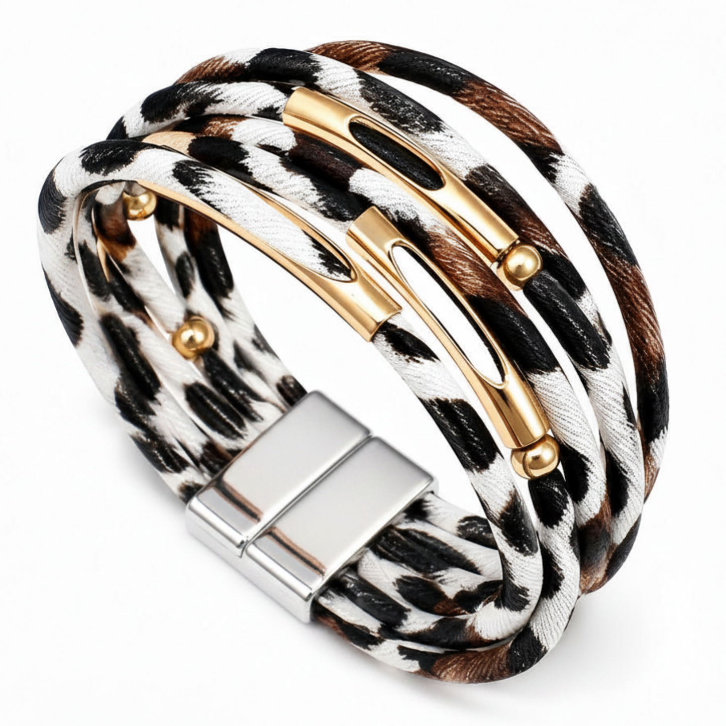 Multi-Layer Leopard Animal Print Bracelet Bangle