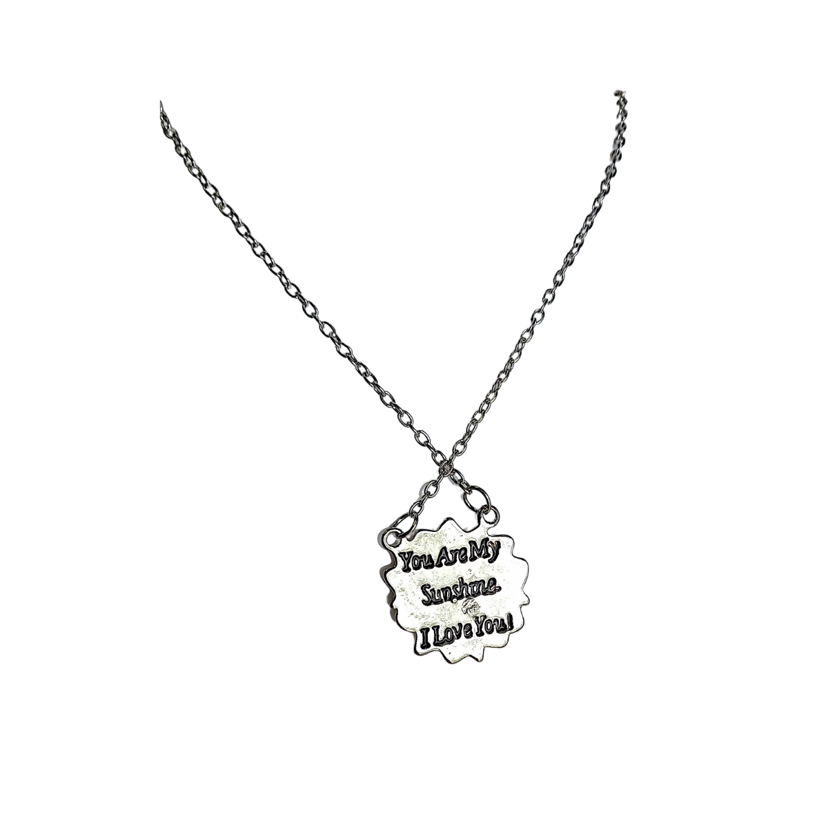 Sunflower Pendant Necklace Gold And Silver Tone With Crystals