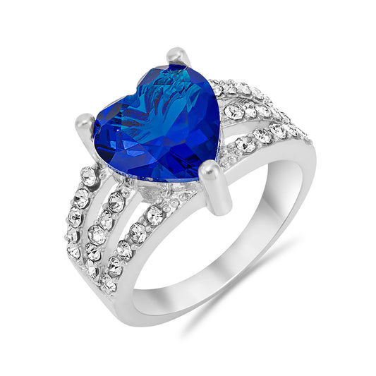 Gift Her Your Heart: Elegant Cubic Zirconia Crystal Ring She’ll Treasure