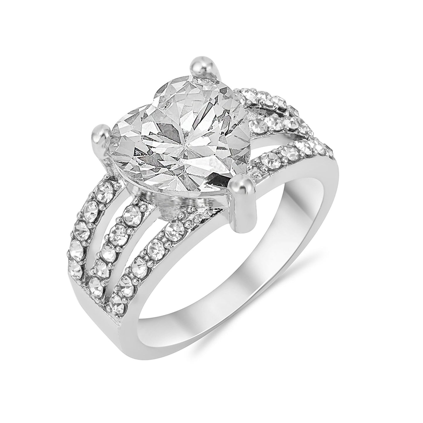 Gift Her Your Heart: Elegant Cubic Zirconia Crystal Ring She’ll Treasure