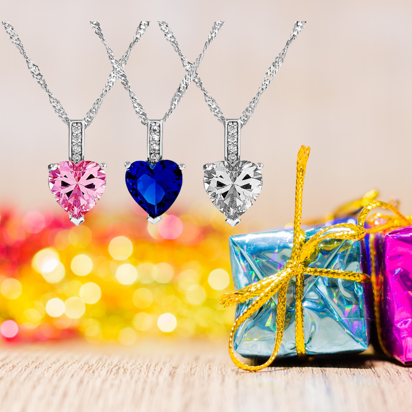 Beautiful Heart Cut Zircon Pendant Necklace