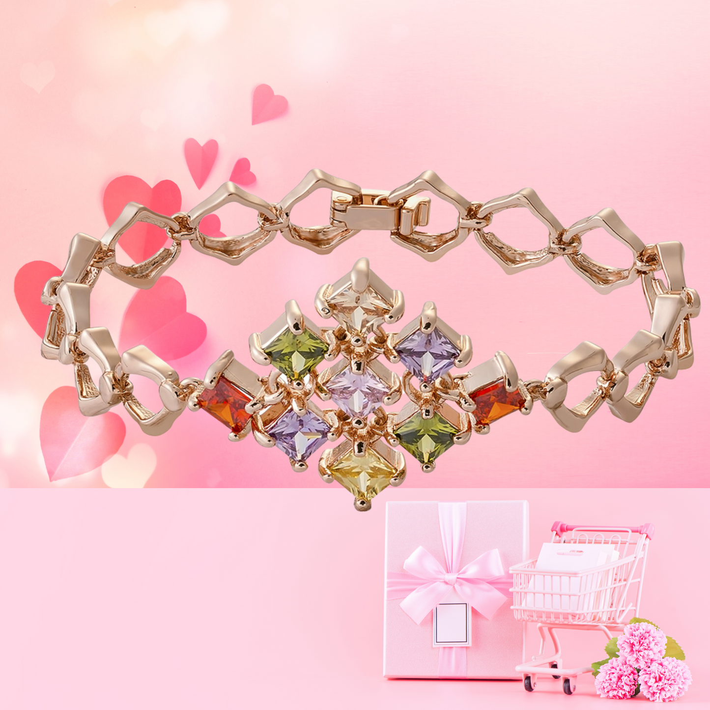 Infinity Love Forever Bracelet With Rose Gold Plating