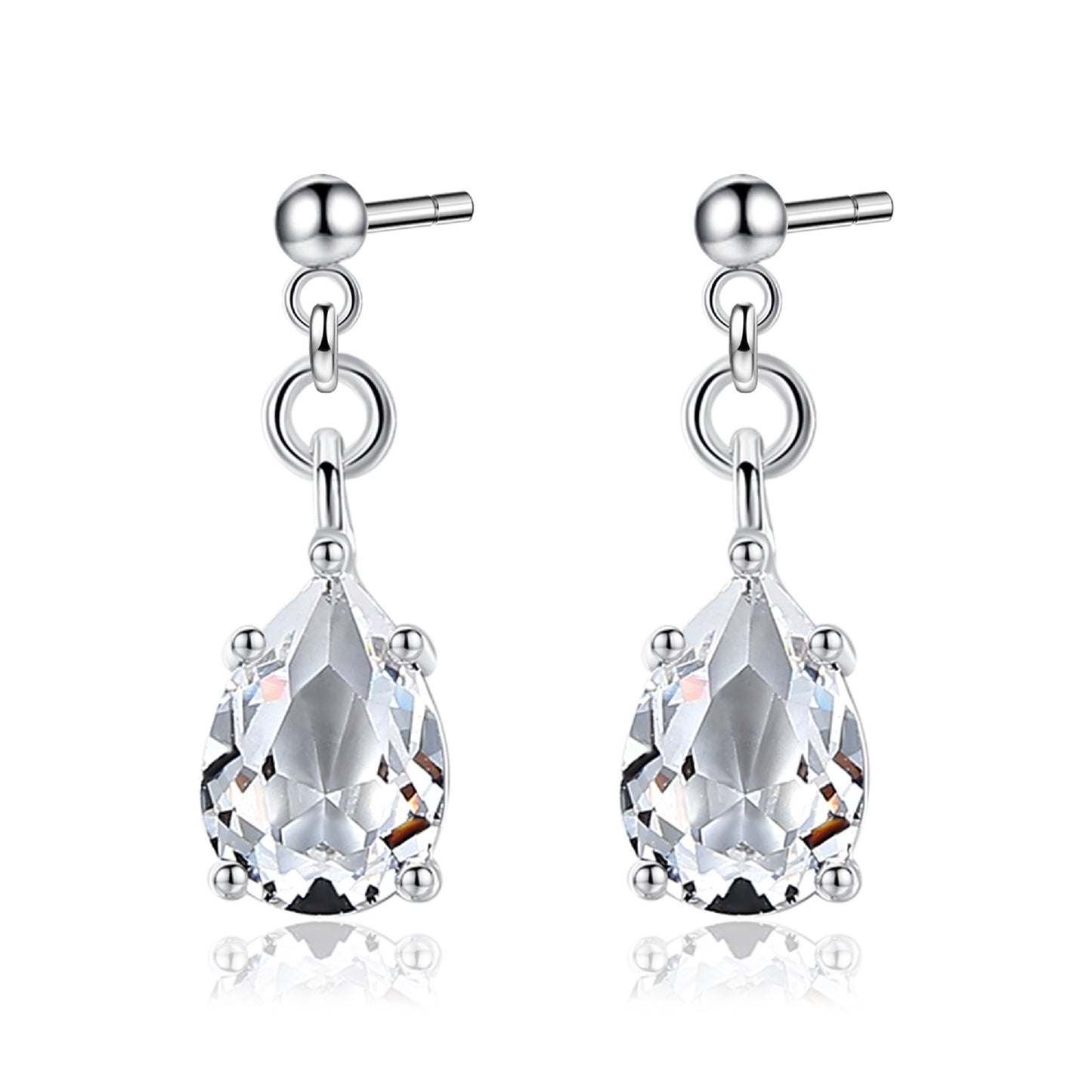Tear Drop Earrings Made with Premium Crystals