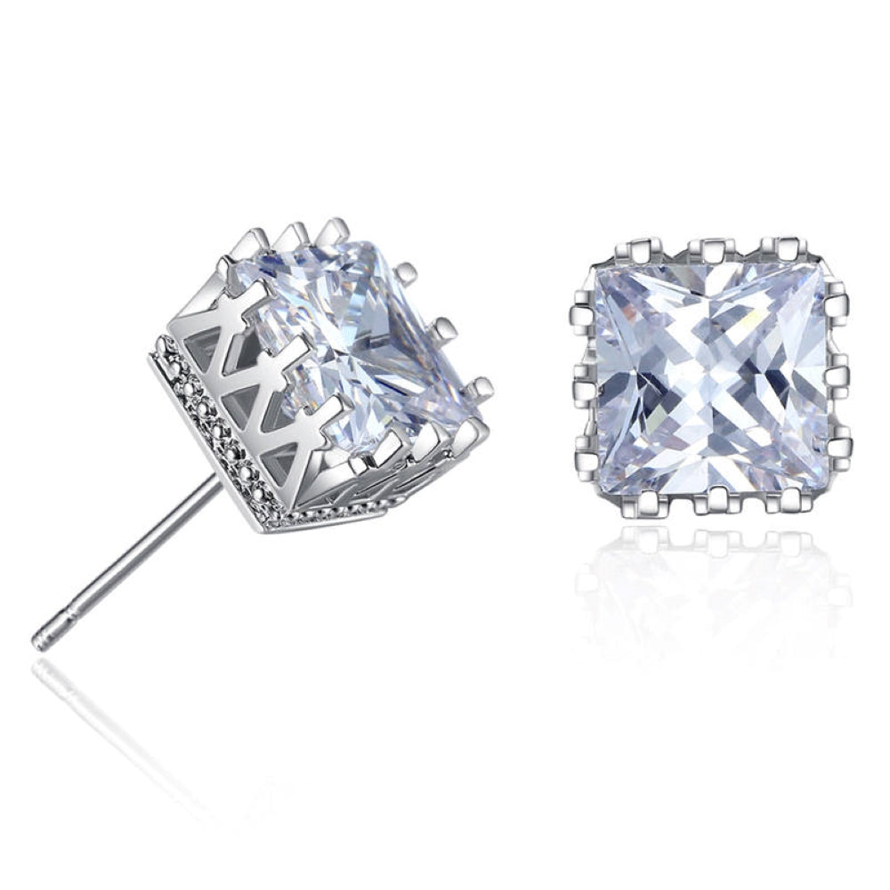Crown Crystal Stud Earrings