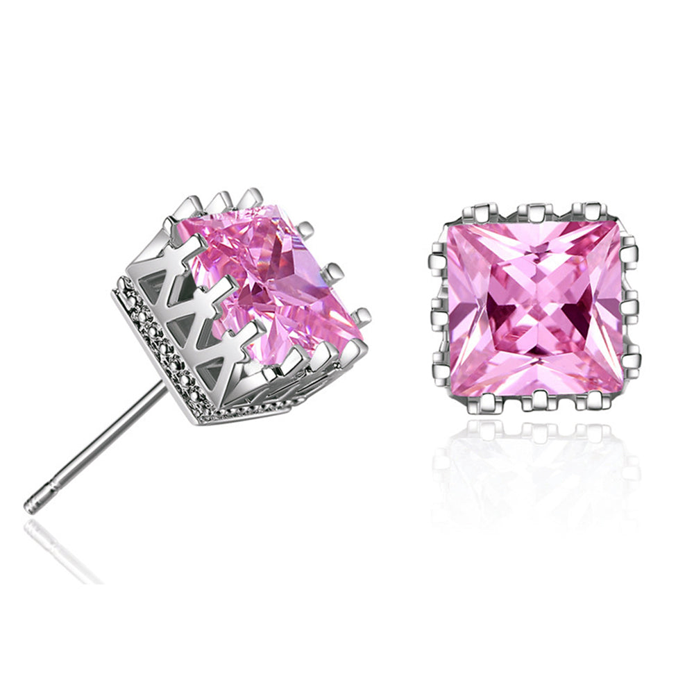 Crown Crystal Stud Earrings