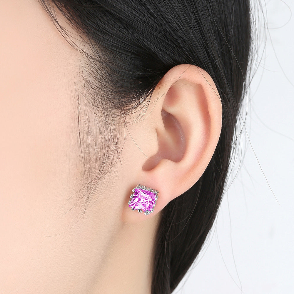 Crown Crystal Stud Earrings