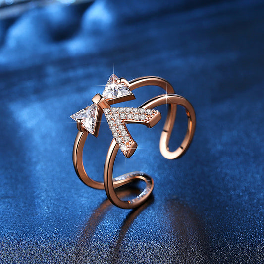 Rose Gold Adjustable Bow Ring