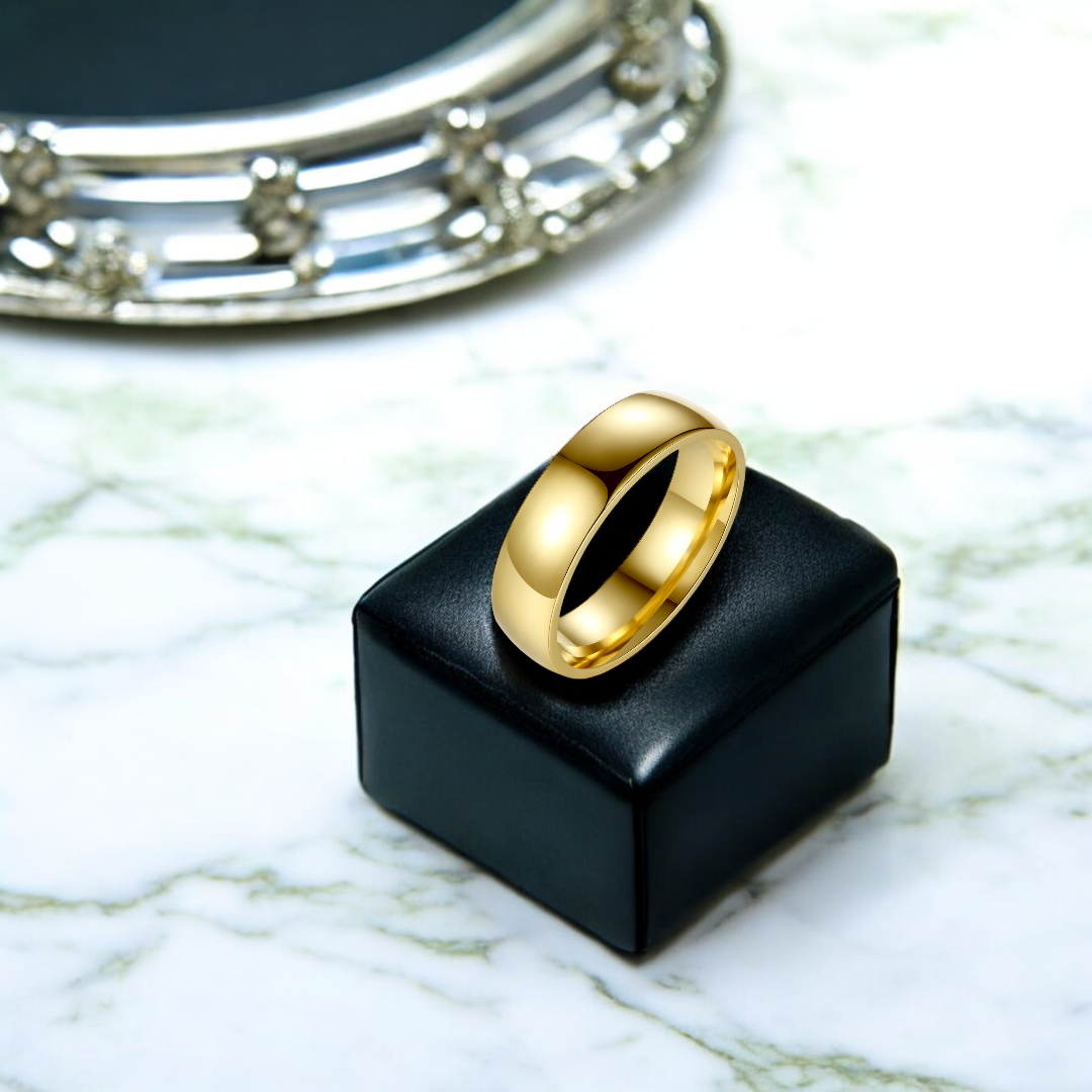 Men’s 24K Gold and Silver Plated Band Wedding Ring
